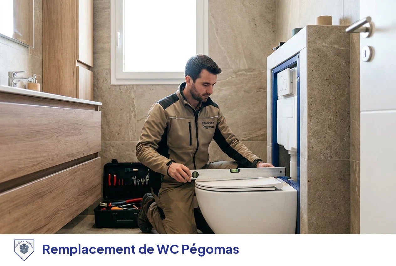 Remplacement de WC à Pégomas